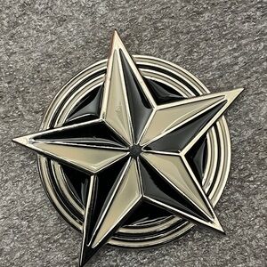 Black and White 5 Point Nautical Star Belt Buckle New